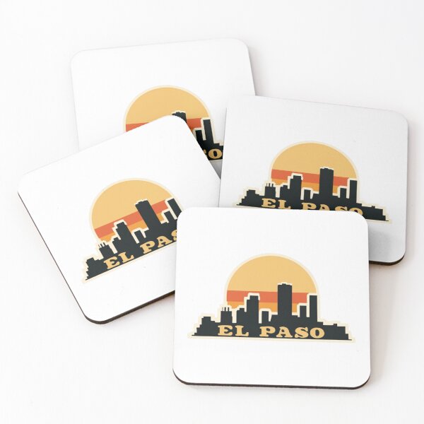 Item preview, El Paso, Texas | City Drawing Sunset Style designed and sold by CircinusStore.