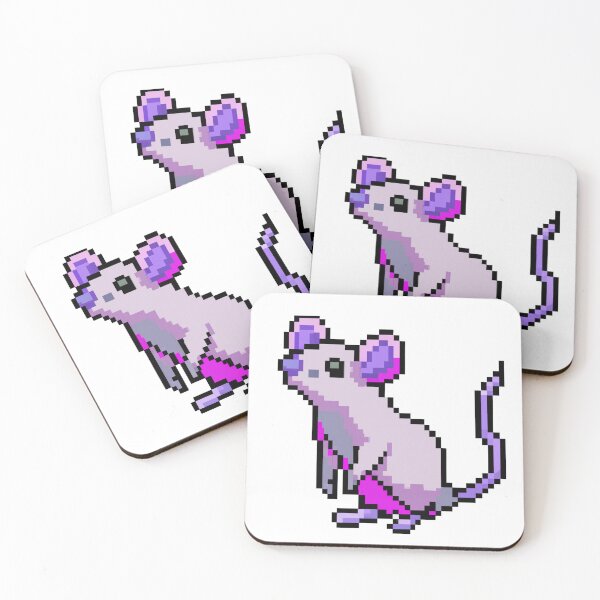 Item preview, purple pixel rat designed and sold by mindgoop.