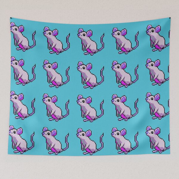 Item preview, purple pixel rat designed and sold by mindgoop.
