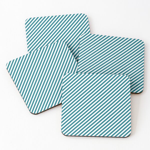 Item preview, Diagonal Stripes | Deep Teal and White designed and sold by WordsToArt.