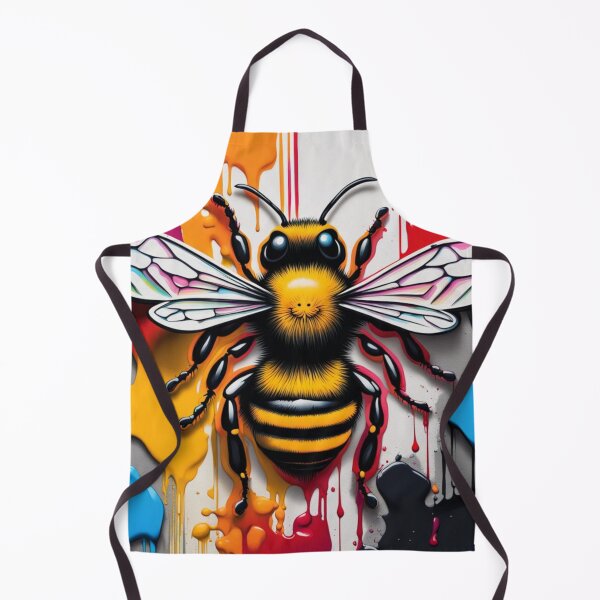 Item preview, Nature's Palette: Bee Amidst Colorful Drips designed and sold by javaoverride.
