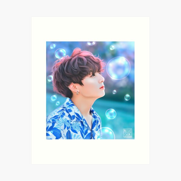 Kiss the bubble Jungkookie Art Print