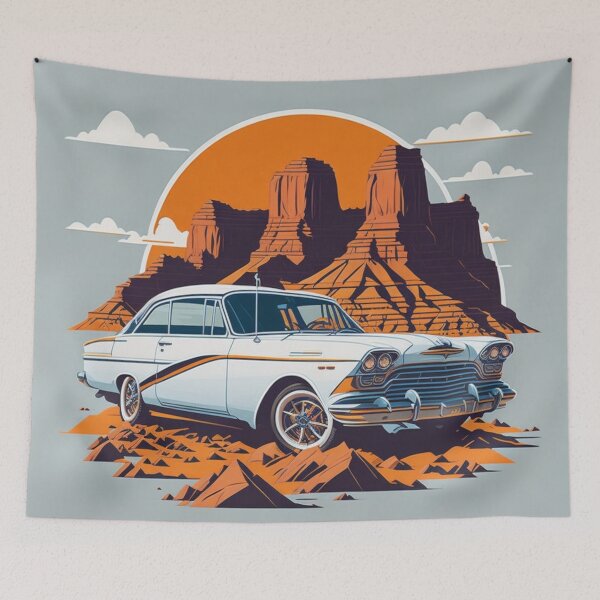 Item preview, 001 Classic Car in Grand Canyon designed and sold by Alexis Art Collection.