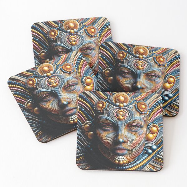 Item preview, Tribal Woman. Portrait made up of 3D Shapes designed and sold by AtithasosTragos.