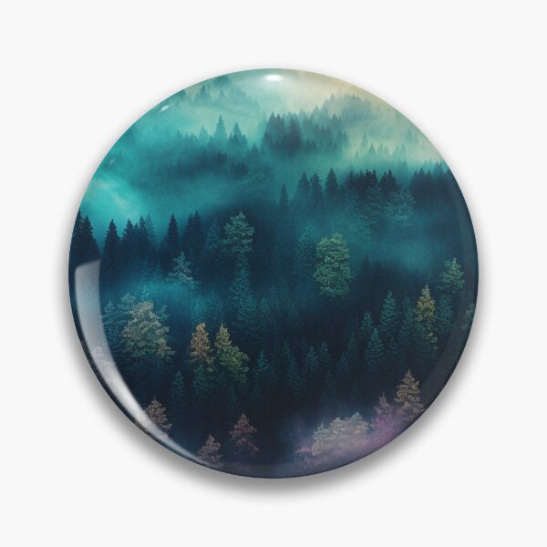 Item preview, Neon pink blue and green light pine forest designed and sold by zand-n-zive.