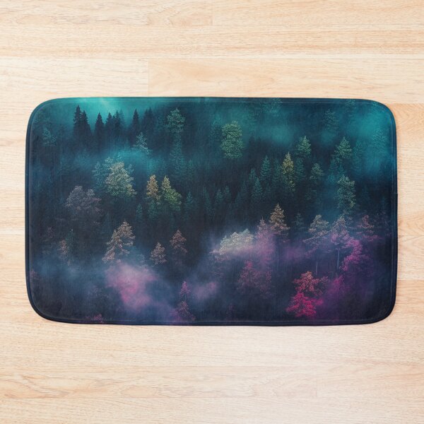 Item preview, Neon pink blue and green light pine forest designed and sold by zand-n-zive.