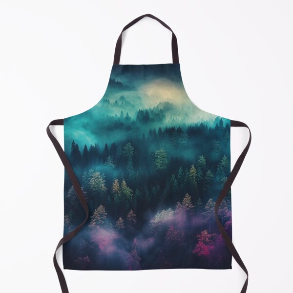 Item preview, Neon pink blue and green light pine forest designed and sold by zand-n-zive.