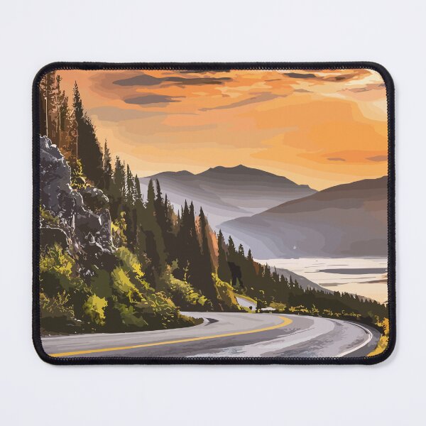 Item preview, Road, lake and mountains designed and sold by MarcelosArts.