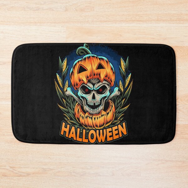 Item preview, Spooky Skull in a Halloween Pumpkin - Creepily Cool Redbubble Design designed and sold by ArtStile.