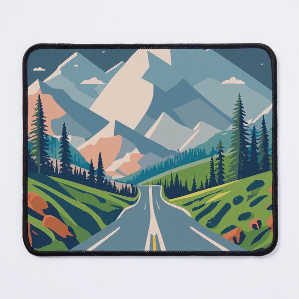 Item preview, Road with snowy mountains designed and sold by MarcelosArts.