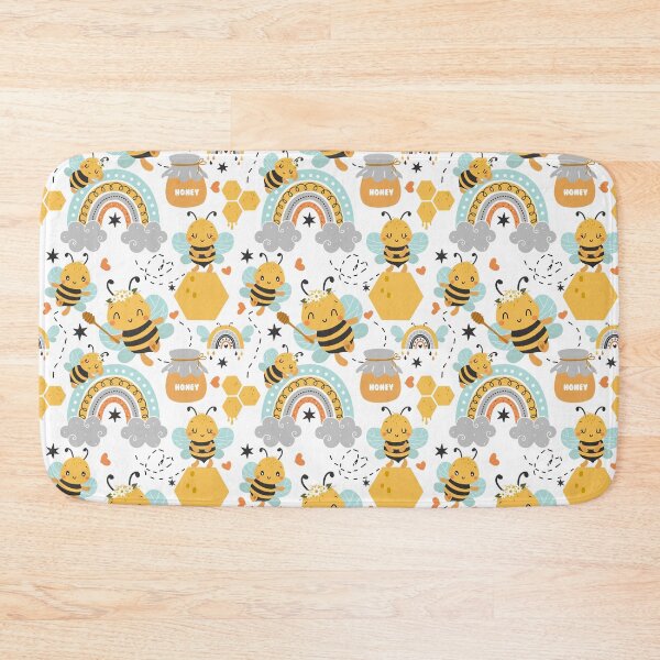 Item preview, Cute pattern with Bees and honey designed and sold by coloryourwings.