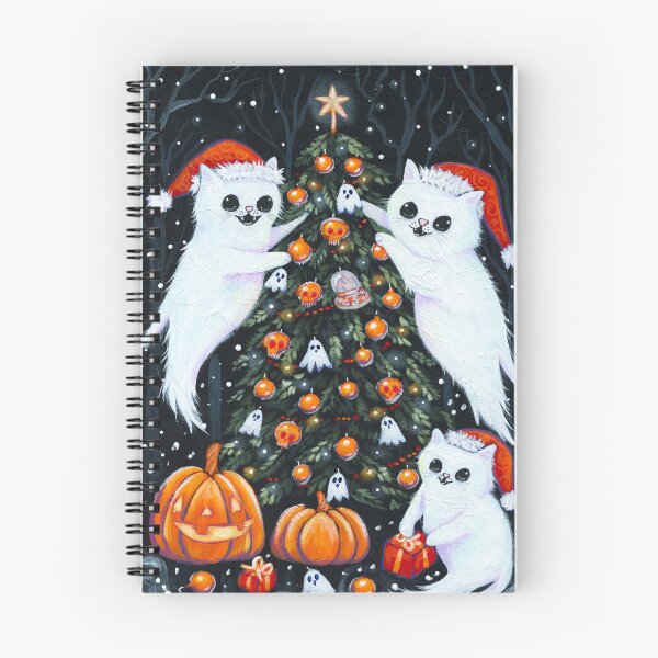 Item preview, Decorating the Halloween Christmas Tree designed and sold by KilkennyCat Art.