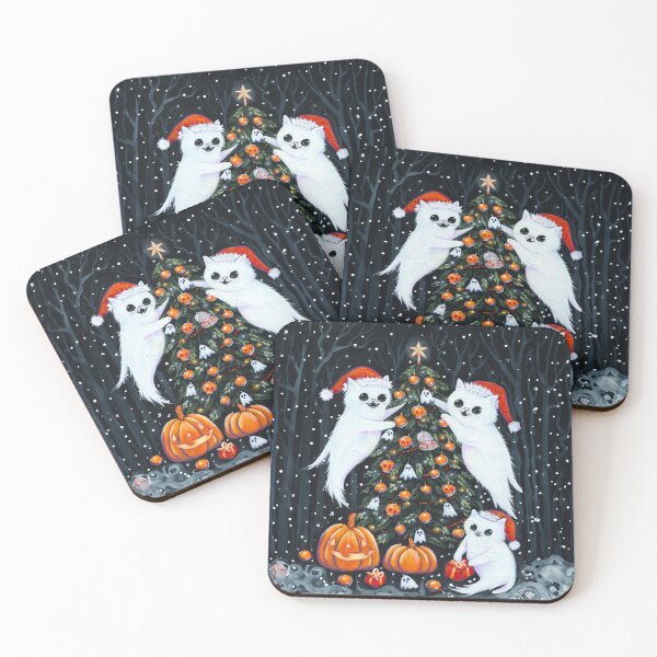 Item preview, Decorating the Halloween Christmas Tree designed and sold by KilkennyCat Art.