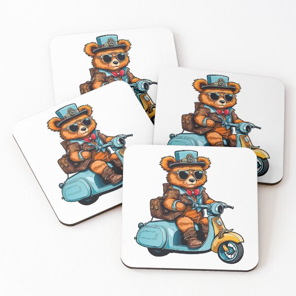 Item preview, bear  riding a scooter designed and sold by chamaralakshan.
