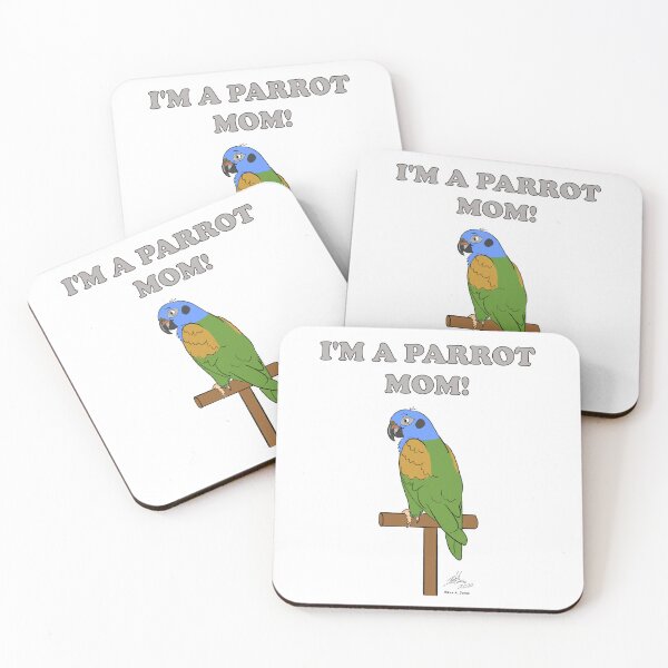 Item preview, I'm a Parrot Mom - Blue Headed Pionus designed and sold by Laughing Parrot Studio.