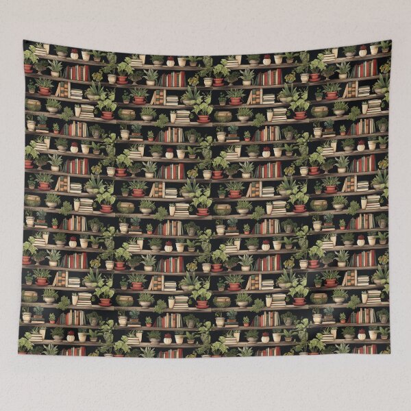 Item preview, Green fingered Book lover, bookshelf with plants designed and sold by NuttyCottage.