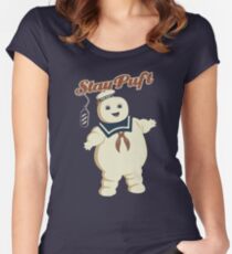 STAY PUFT - MARSHMALLOW MAN GHOSTBUSTERS Women's Fitted Scoop T-Shirt