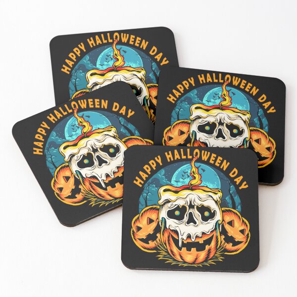 Item preview, Halloween Pumpkin with Melting Skull Candle - Part of Our Spooky Collection designed and sold by ArtStile.