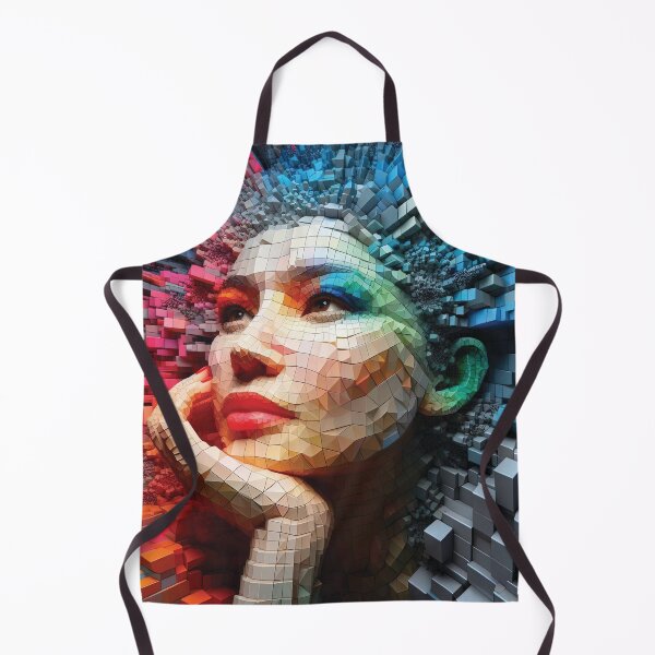 Item preview, Daydreaming. Colorful Portrait made up of 3D Shapes designed and sold by AtithasosTragos.