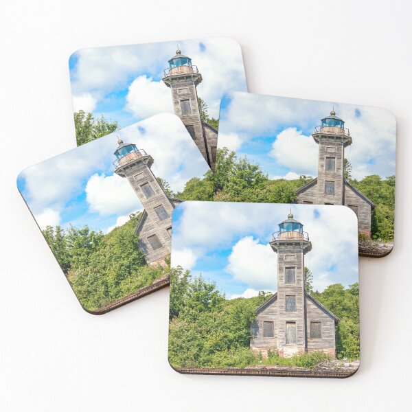 Item preview, East Channel Lighthouse Pictured Rocks Michigan designed and sold by KEnzPhotography.