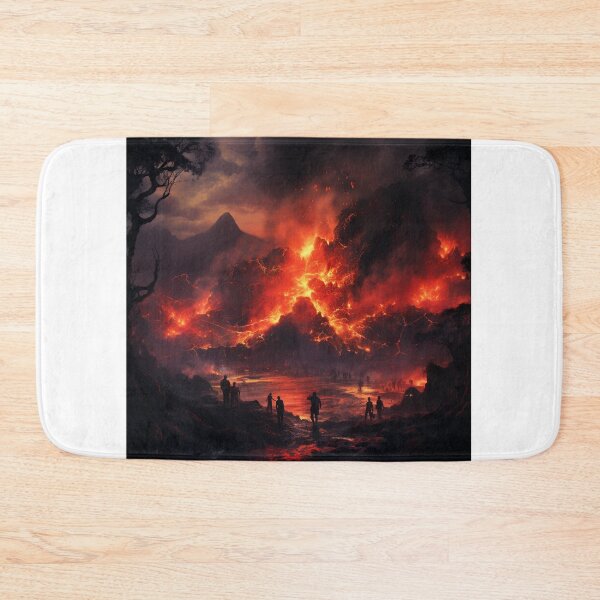 Item preview,  volcano eruption with people designed and sold by ChesssesShop.