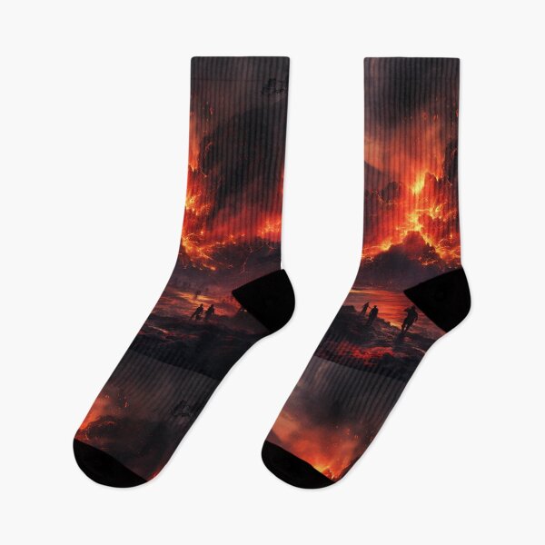 Item preview,  volcano eruption with people designed and sold by ChesssesShop.