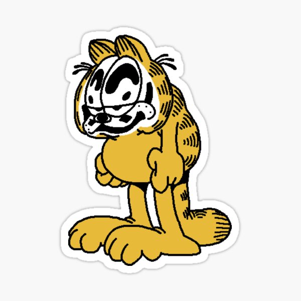 Item preview, Black metal Garfield designed and sold by spaceagepimp.