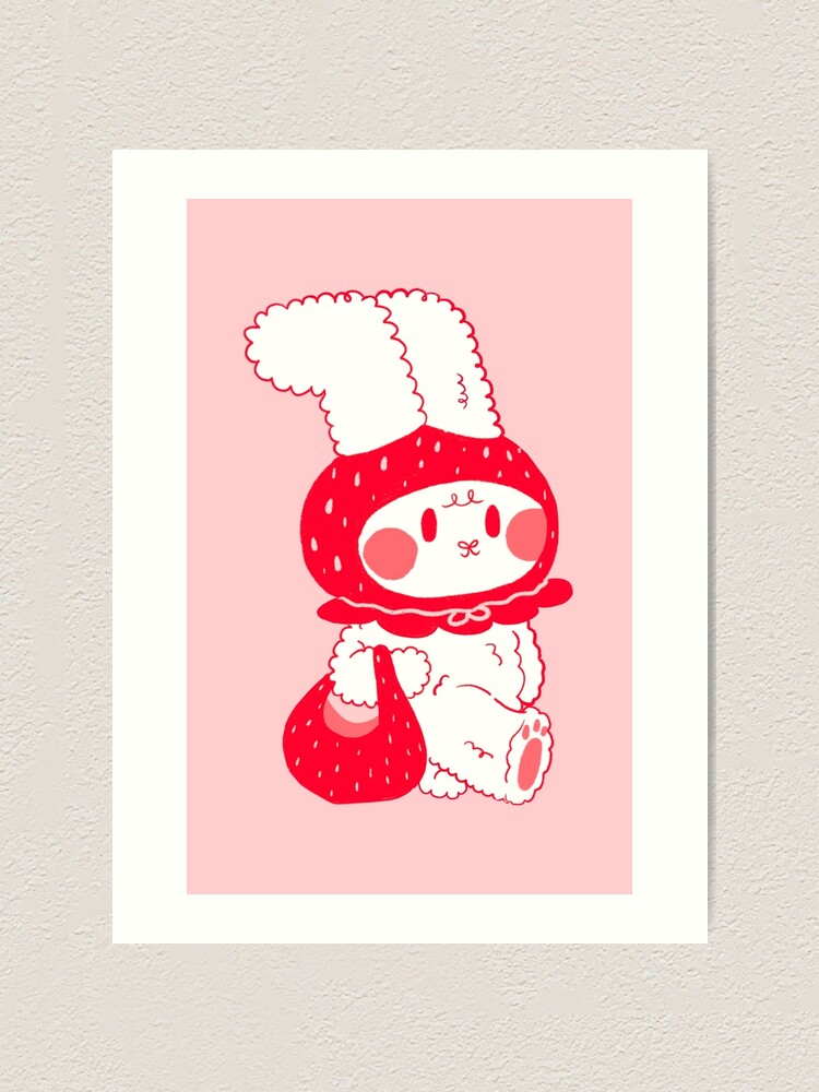 Strawberry Bunny - Kawaii Bunny - Strawberrycore 