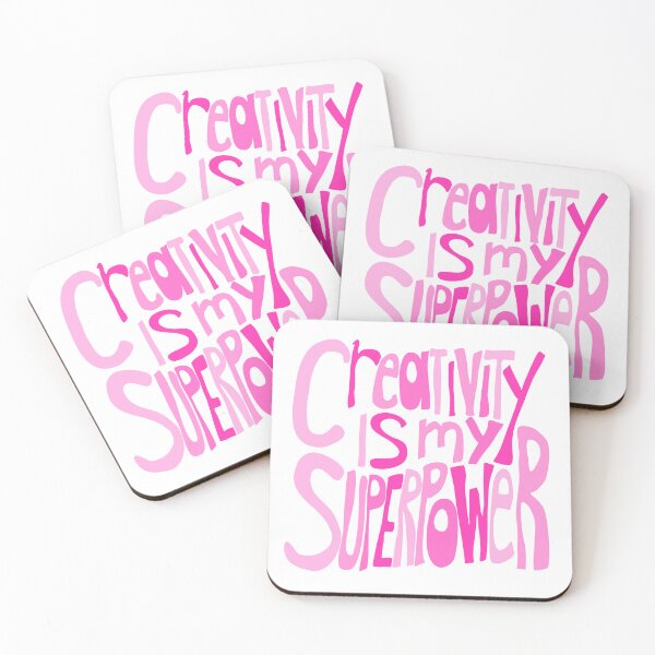Item preview, Creativity is my Superpower Pink Hand Lettering designed and sold by wordznart.