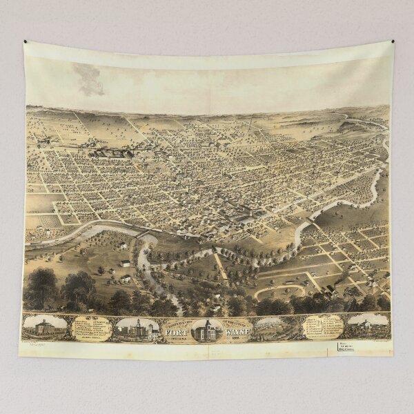 Item preview, Fort Wayne, Indiana (1868) designed and sold by allhistory.