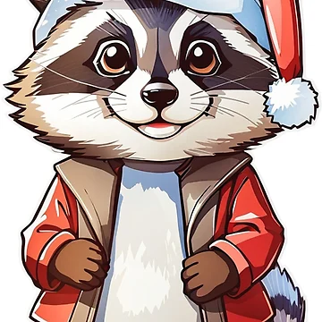 Artwork thumbnail, Christmas Racoon by LabZoidd