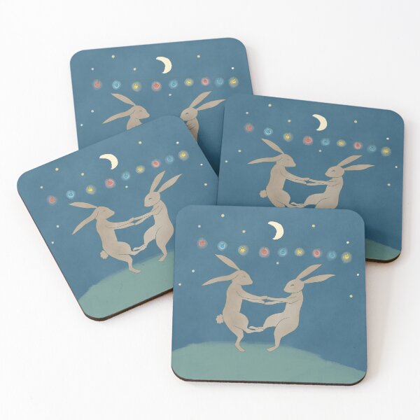 Item preview, Dancing rabbitsin the moonlight designed and sold by LapinRond.
