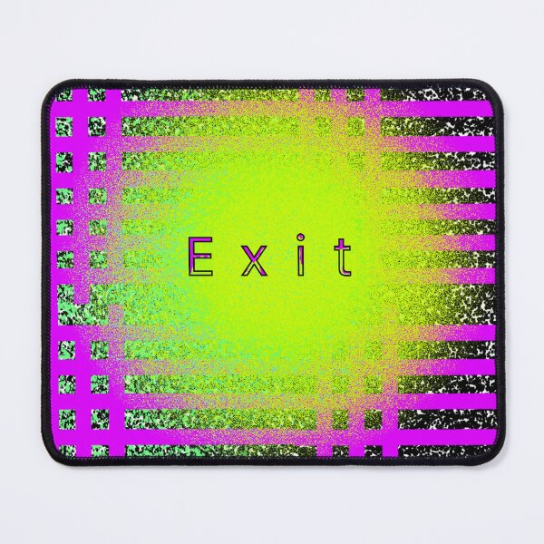 Item preview, Great Grid black fuchsia solid green and yellow EXIT designed and sold by StickyGoddess.