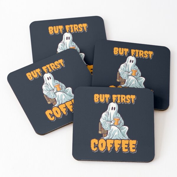 Item preview, But first Coffee, Cute Halloween Ghost for Halloween festival Halloween Party Classic  designed and sold by Noodle Doodle.