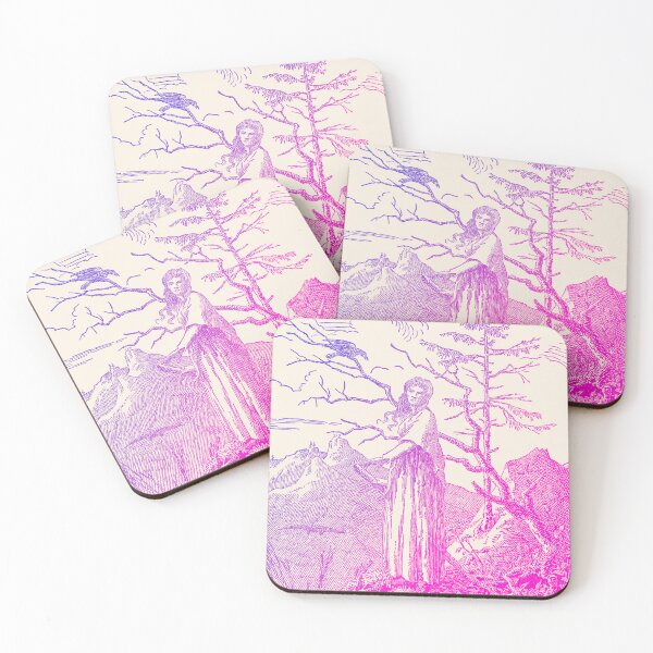 Item preview, Woman Standing on the Edge of the Abyss With Raven (Vrouw staand aan de rand van de afgrond en raaf) by Caspar David Friedrich - Neon Edit designed and sold by thevoidishungry.