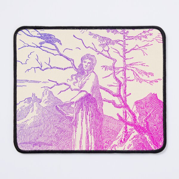 Item preview, Woman Standing on the Edge of the Abyss With Raven (Vrouw staand aan de rand van de afgrond en raaf) by Caspar David Friedrich - Neon Edit designed and sold by thevoidishungry.