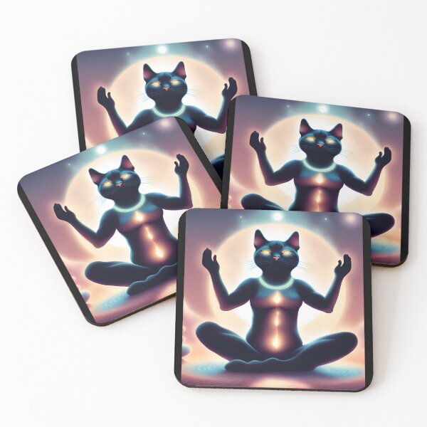 Item preview, Yoga cat elements designed and sold by Print4Shirt4You.