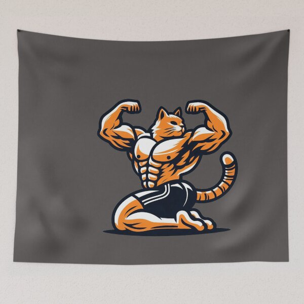 Item preview, Cat slave - The Muscular cat - Cat meme designed and sold by mamacub.