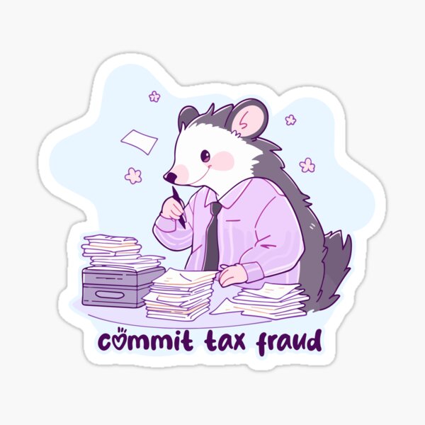Item preview, "Commit Tax Fraud" Hedgehog Businessman designed and sold by StickWithFinn.