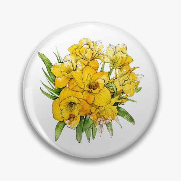 Item preview, Yellow Watercolor Daffodil Flower designed and sold by BadLuckByDesign.