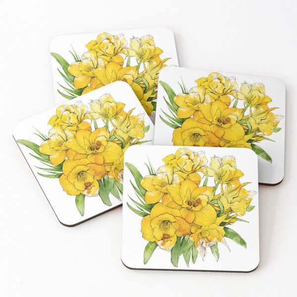Item preview, Yellow Watercolor Daffodil Flower designed and sold by BadLuckByDesign.