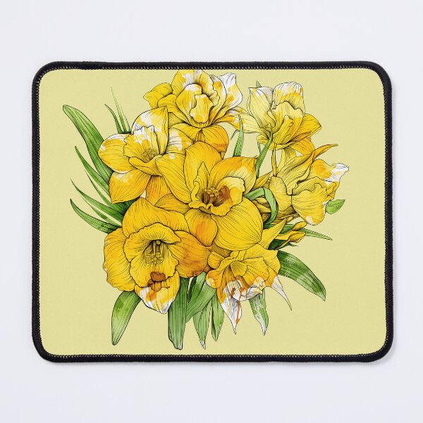 Item preview, Yellow Watercolor Daffodil Flower designed and sold by BadLuckByDesign.