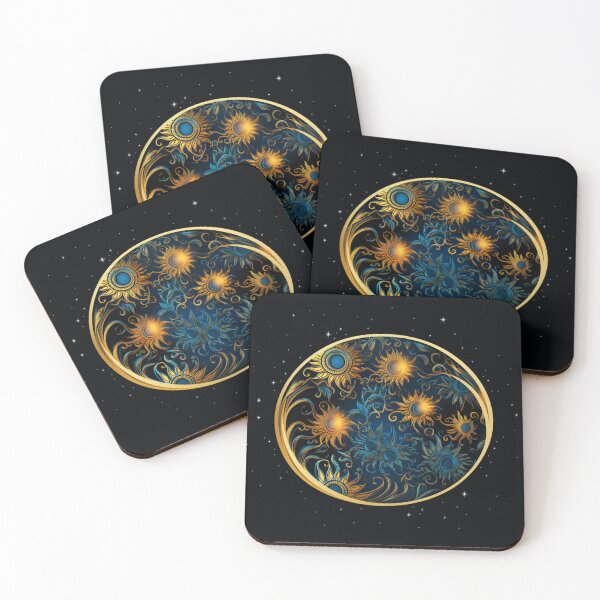 Item preview, Celestial Flowers Sun Moon designed and sold by tivaslove.