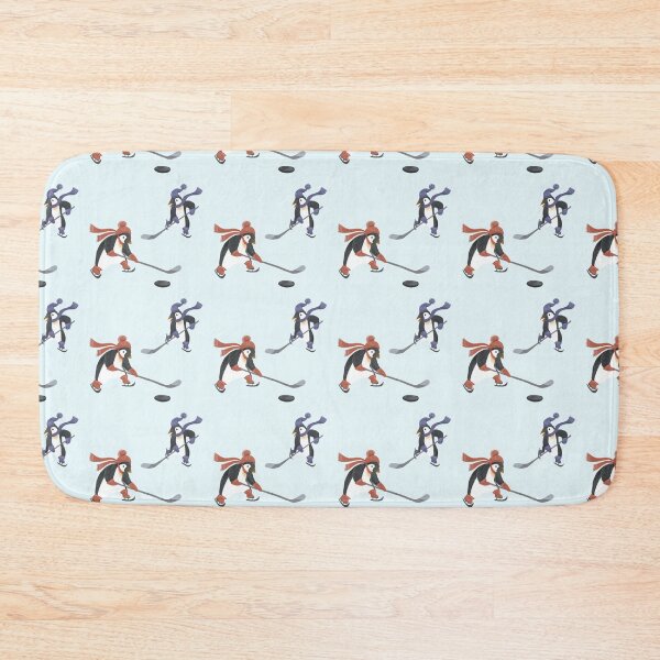 Item preview, Penguins playing hockey on ice designed and sold by adelacreative.