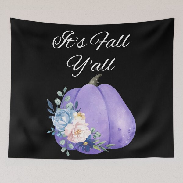 Item preview, It's Fall Y'all Fall Floral Purple Pumpkin  designed and sold by GraphicsClub.