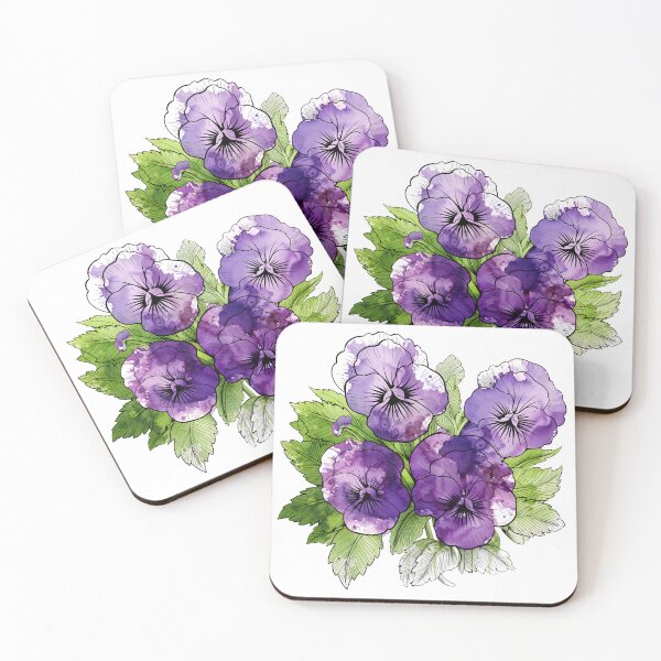 Item preview, Purple Watercolor Pansy Flower designed and sold by BadLuckByDesign.