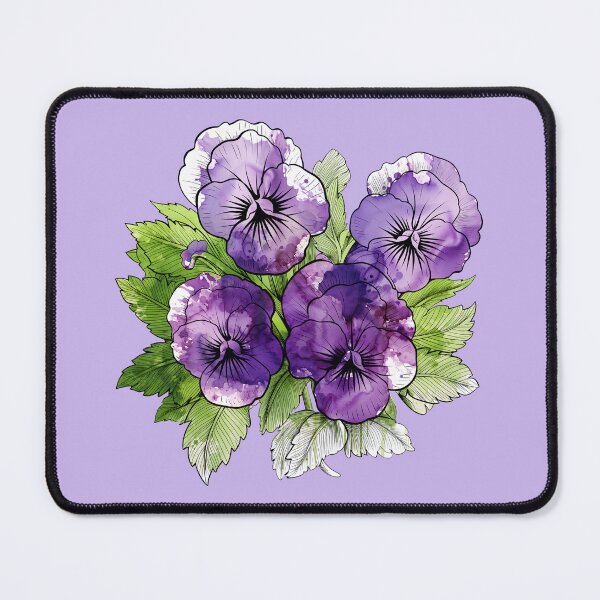 Item preview, Purple Watercolor Pansy Flower designed and sold by BadLuckByDesign.