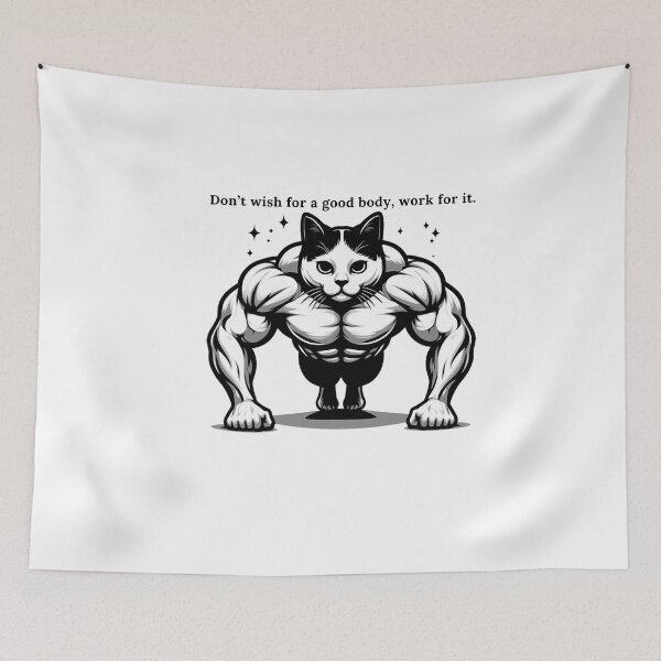 Item preview, Cat slave - The Muscular cat - Cat meme designed and sold by mamacub.