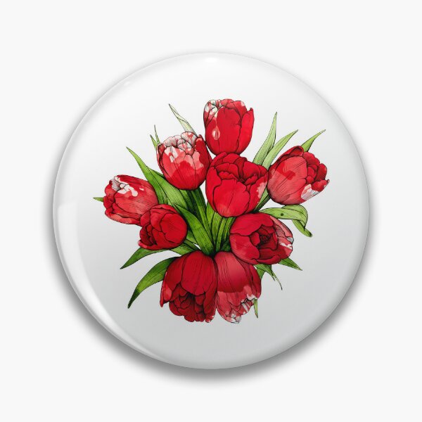 Item preview, Red Watercolor Tulip Flower designed and sold by BadLuckByDesign.