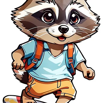 Artwork thumbnail, Skateboarding Racoon by LabZoidd